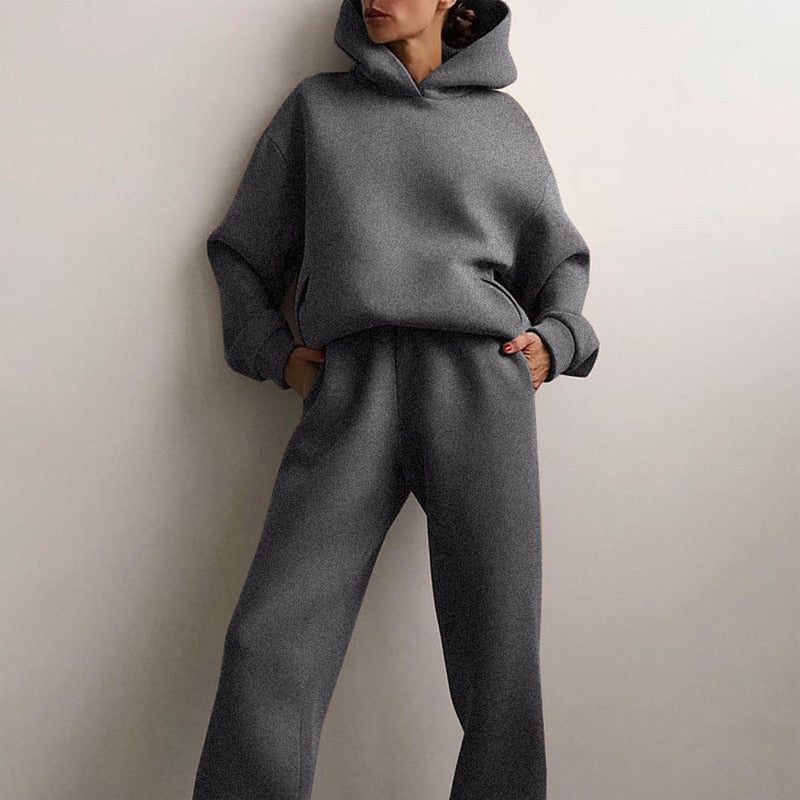 Women’s Two-Piece Loungewear Set | Cozy Hoodie and Joggers | Relaxed Fit Homewear | Soft Casual Outfit