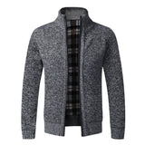 Men’s Knitted Cardigan with Full Zip Style | Warm Fleece Lined Winter Sweater