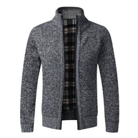 Men’s Knitted Cardigan with Full Zip Style | Warm Fleece Lined Winter Sweater