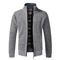Men’s Knitted Cardigan with Full Zip Style | Warm Fleece Lined Winter Sweater