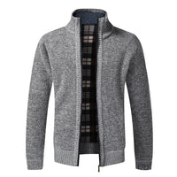 Men’s Knitted Cardigan with Full Zip Style | Warm Fleece Lined Winter Sweater
