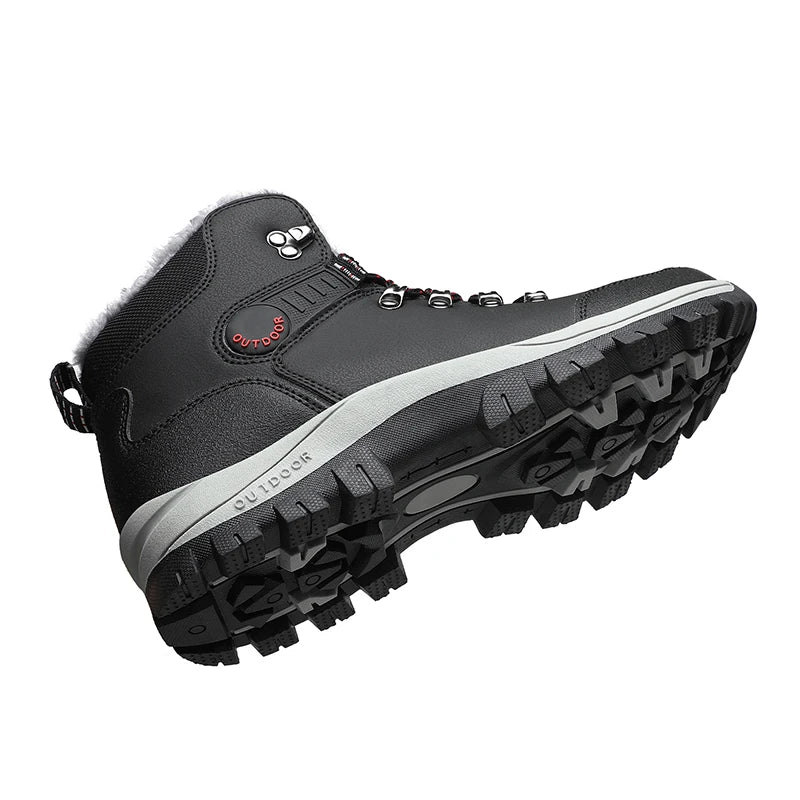 Men’s Winter Snow Boots with Fur Lining | Waterproof Warm Ankle Work Shoes