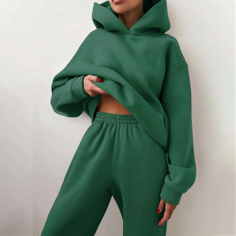 Women’s Two-Piece Loungewear Set | Cozy Hoodie and Joggers | Relaxed Fit Homewear | Soft Casual Outfit