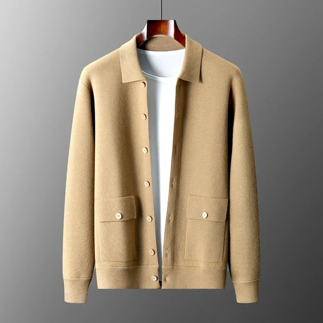 Men’s Button-Up Knit Cardigan | Smart Casual Layer | Soft Touch Knitwear | Autumn Essentials