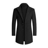 Men’s Classic Overcoat | Smart Winter Coat | Longline Fit | Wind-Resistant Outerwear