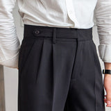 Men’s Old Money Tailored Trousers | Pleated Design | Straight-Leg Fit | Classic Elegance