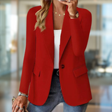Women’s Tailored Blazer in Elegant Long Sleeve Style | Chic Ladies Jacket