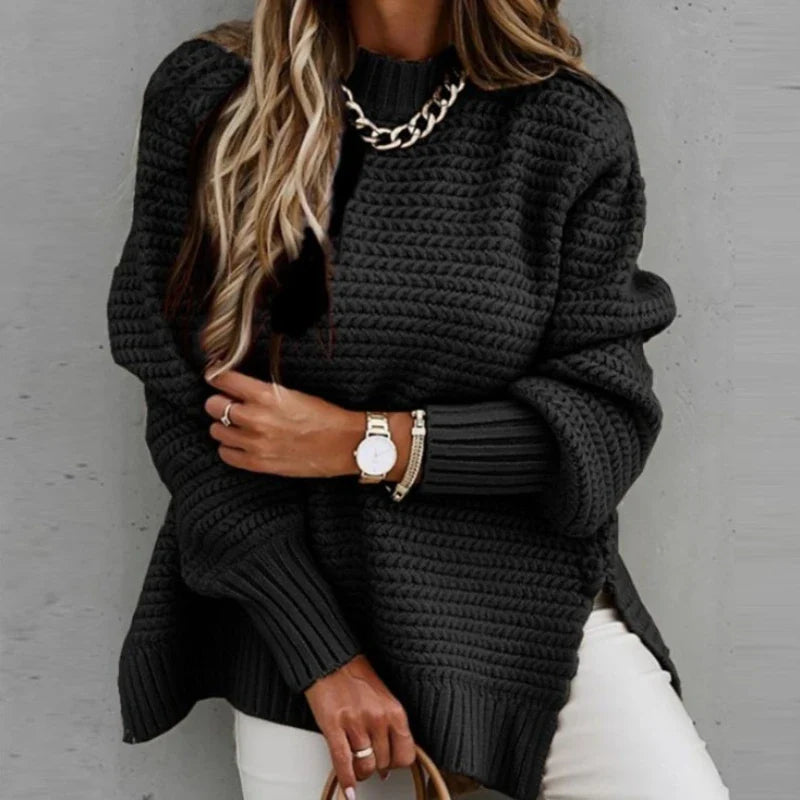 Women’s Turtle Neck Knit Cardigan in Chunky Coatigan Style | Warm Winter Layer