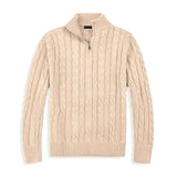 Men’s Half Zip Sweater | Quarter Zip Jumper | Ribbed Hem | Smart Knitwear