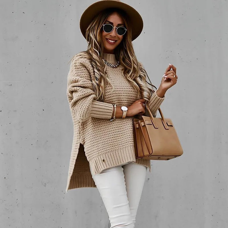 Women’s Turtle Neck Knit Cardigan in Chunky Coatigan Style | Warm Winter Layer