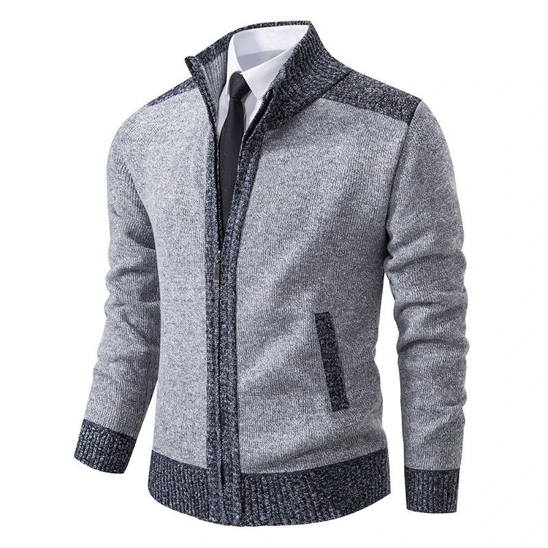 Men’s Zip-Up Cardigan Sweater | Warm Knitted Jacket for Winter