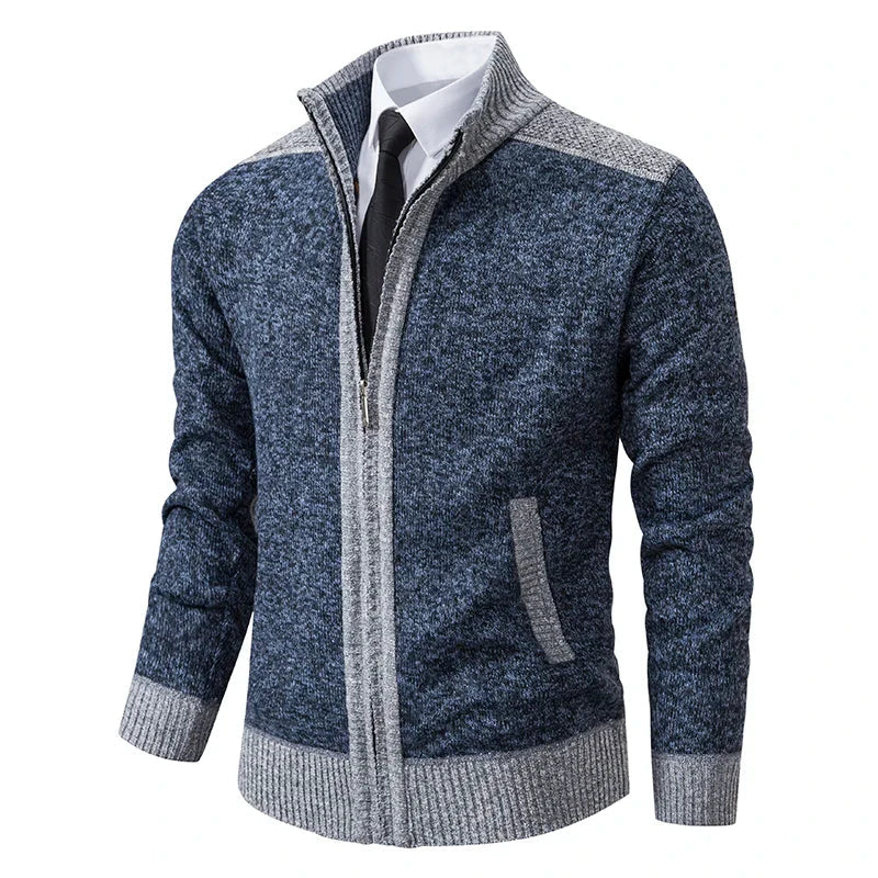 Men’s Zip-Up Cardigan Sweater | Warm Knitted Jacket for Winter