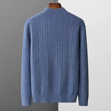 Quarter Zip Cable Knit Sweater | Slim Fit | Warm Autumn Layer | Men's Jumper