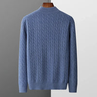Quarter Zip Cable Knit Sweater | Slim Fit | Warm Autumn Layer | Men's Jumper
