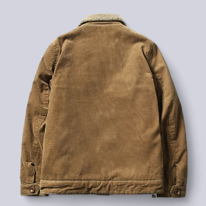 Men’s Corduroy Jacket with Padded Interior | Warm Vintage Winter Coat