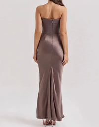 Women’s Strapless Maxi Dress in Elegant Evening Style | Formal Occasion Dress