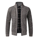 Men’s Knitted Cardigan with Full Zip Style | Warm Fleece Lined Winter Sweater