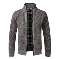 Men’s Knitted Cardigan with Full Zip Style | Warm Fleece Lined Winter Sweater