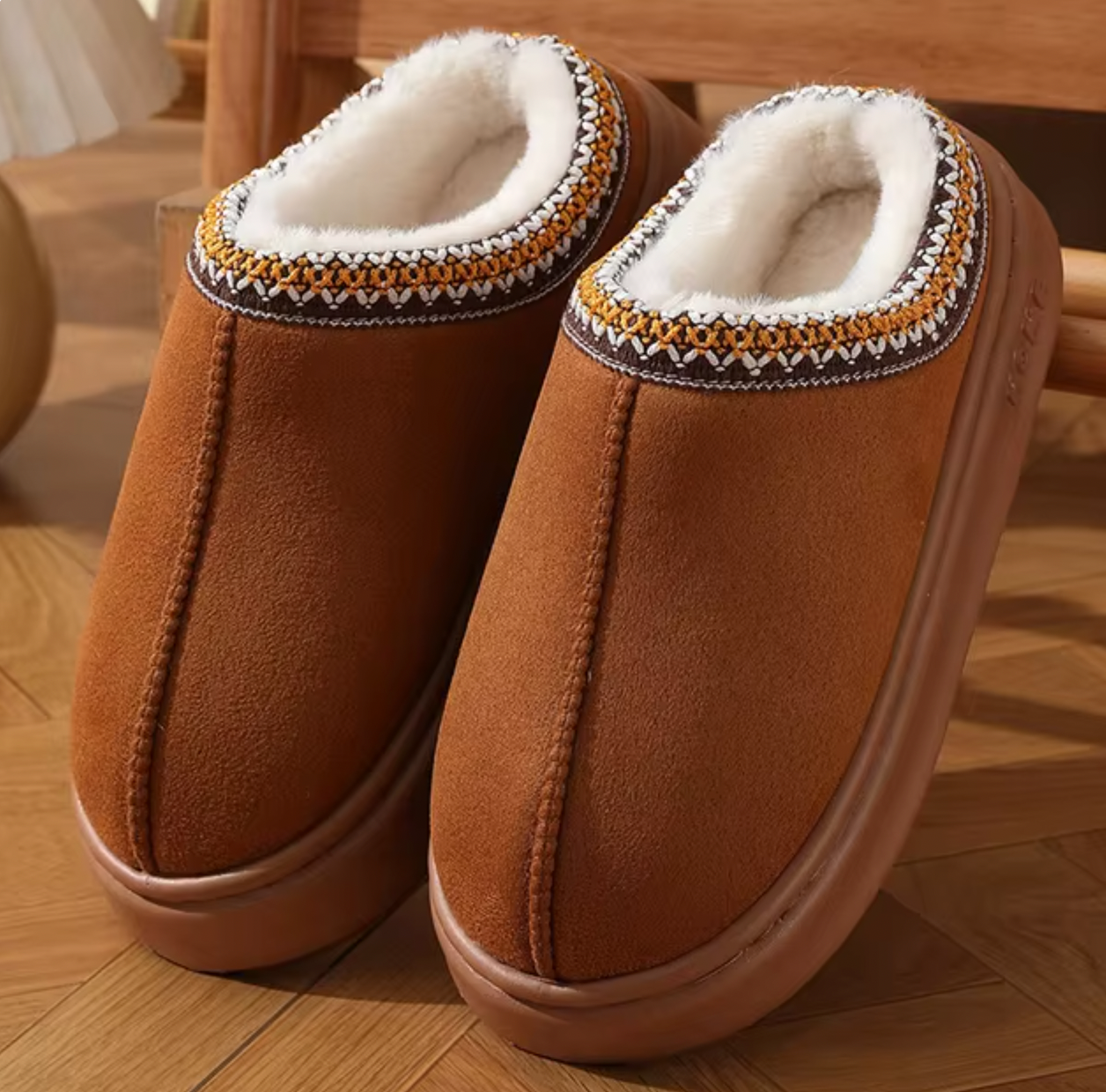 Women’s Sheepskin Slippers | Slip-On Design | Memory Foam Footbed | Non-Slip Sole | Warm & Breathable