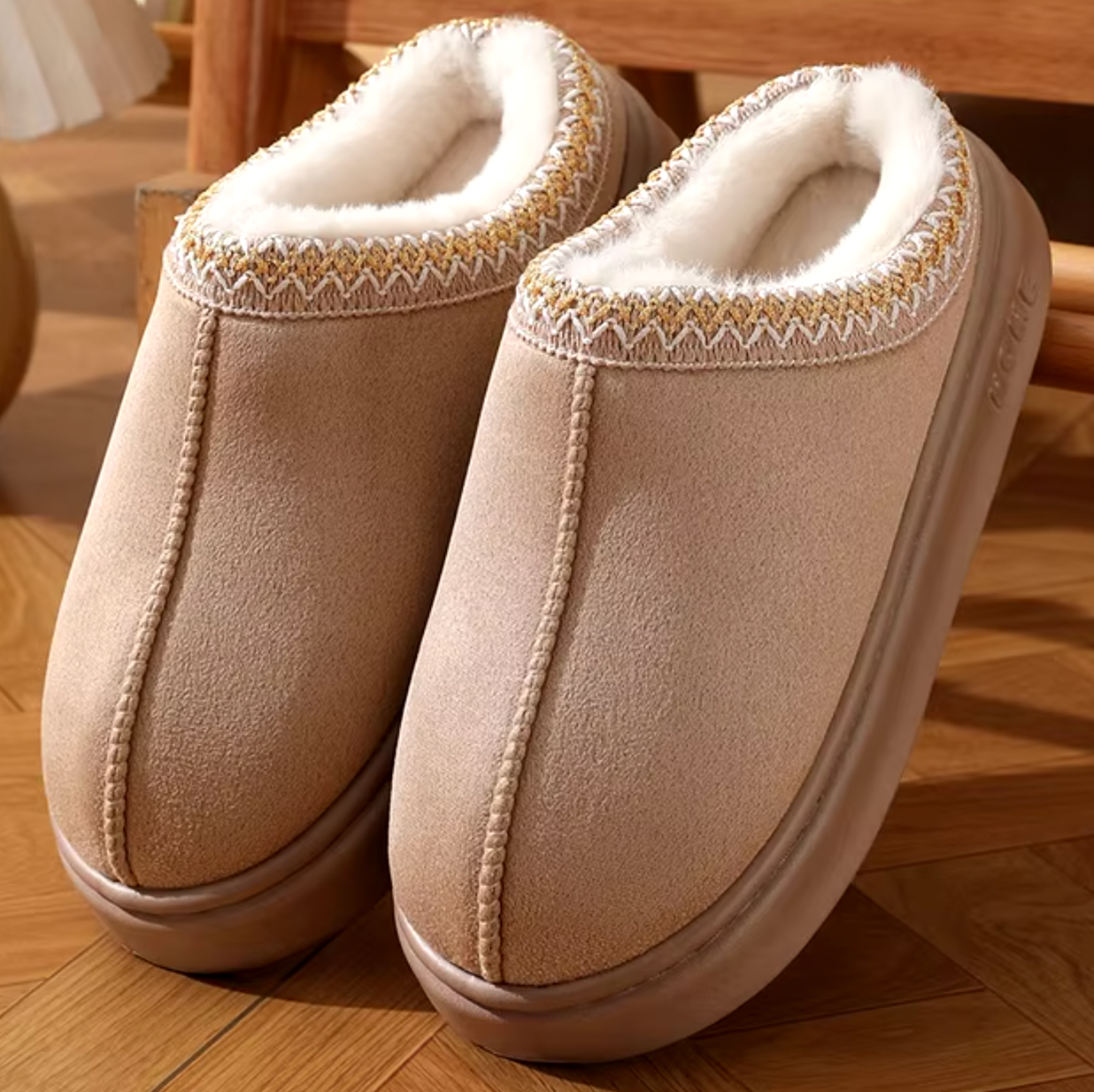 Women’s Sheepskin Slippers | Slip-On Design | Memory Foam Footbed | Non-Slip Sole | Warm & Breathable