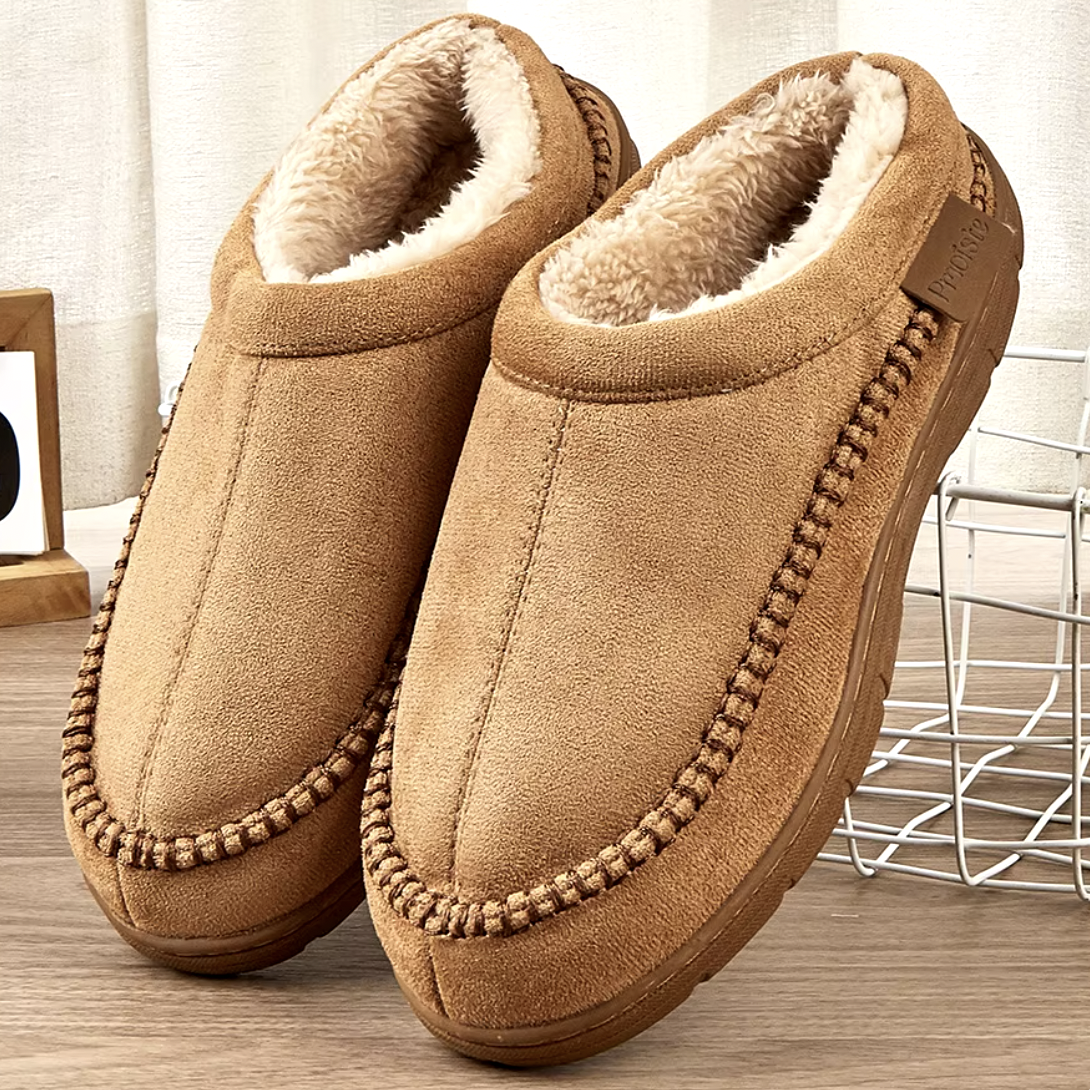 Men’s Sheepskin Slipper Boots | Ankle-High Design | Memory Foam Footbed | Indoor & Outdoor Use | Warm & Durable