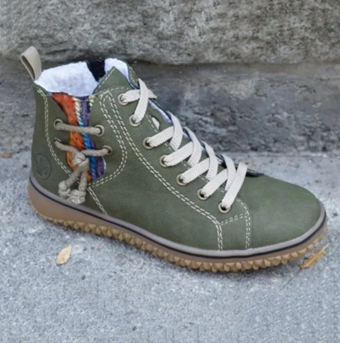 Unisex Vintage Winter Boots with Warm Lining | Comfortable Lace Up Shoes