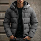 Men’s Waterproof Puffer Jacket with Hood | Warm Winter Weatherproof Coat