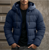 Men’s Waterproof Puffer Jacket with Hood | Warm Winter Weatherproof Coat
