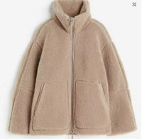 Women’s Wool Winter Jacket | Oversized Fleece Coat | Zip-Up Casual Outerwear | Warm Streetwear Layer