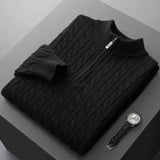 Quarter Zip Cable Knit Sweater | Slim Fit | Warm Autumn Layer | Men's Jumper