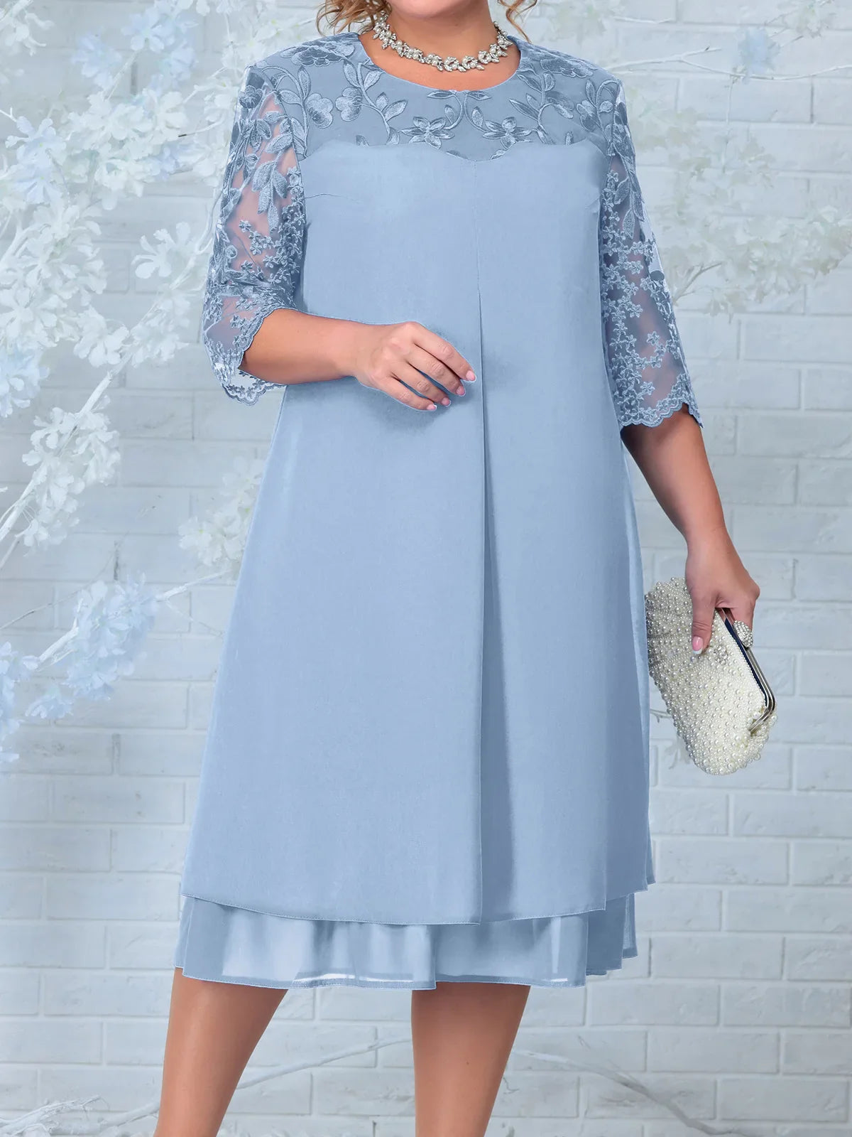 Seraphina | Embroidered Plus Size Banquet Dress | Formal Eveningwear