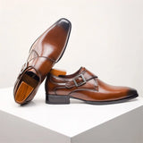 Men’s Monk Strap Dress Shoes | Classic Formal Footwear | Buckle Closure