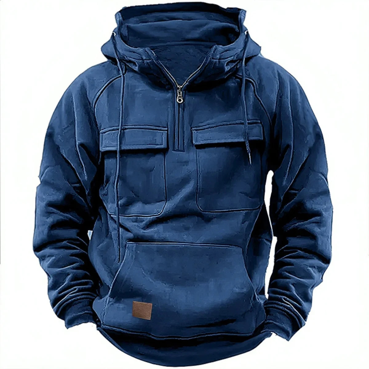 Men’s Tactical Hoodie Pullover with Half Zip | Warm Casual Winter Sweatshirt