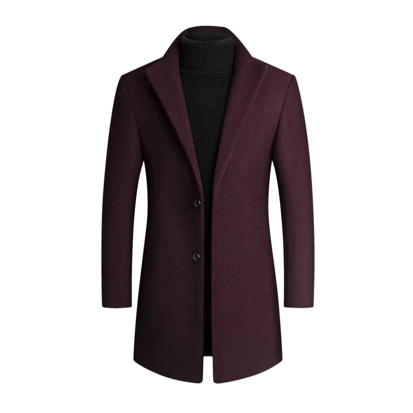 Men’s Classic Overcoat | Smart Winter Coat | Longline Fit | Wind-Resistant Outerwear