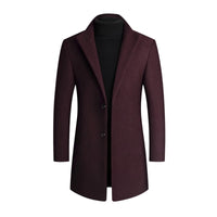 Men’s Classic Overcoat | Smart Winter Coat | Longline Fit | Wind-Resistant Outerwear