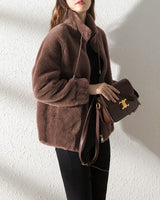 Women’s Fleece Winter Jacket with High Collar | Warm Everyday Coat