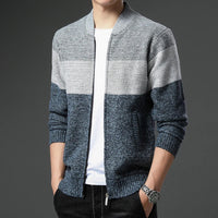 Men’s Cardigan with Zip Front Knit Design | Warm Autumn Winter Sweater