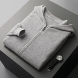 Men’s Knitted Hoodie | Zip-Up Sweater | Soft Hooded Knit | Autumn Layering Piece