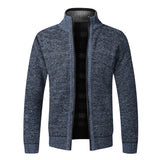 Men’s Knitted Cardigan with Full Zip Style | Warm Fleece Lined Winter Sweater
