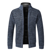 Men’s Knitted Cardigan with Full Zip Style | Warm Fleece Lined Winter Sweater