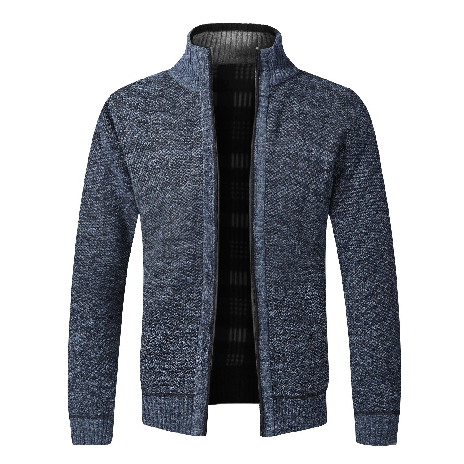 Men’s Knitted Cardigan with Full Zip Style | Warm Fleece Lined Winter Sweater