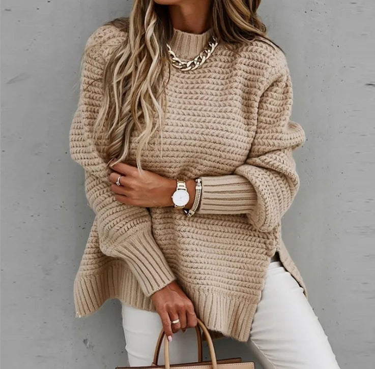 Women’s Turtle Neck Knit Cardigan in Chunky Coatigan Style | Warm Winter Layer