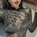 Women’s Gothic Blouse in Elegant Tailored Fit | Stylish Ladies Puff Sleeve Top
