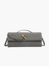 Elegant Shoulder Bag | Gold Bow Detail | Timeless Minimalist Style | Everyday Use