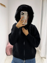 Faux Fur Jacket | Turn-Down Collar | Autumn Winter Style | Elegant Outerwear