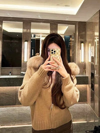 Faux Fur Jacket | Turn-Down Collar | Autumn Winter Style | Elegant Outerwear