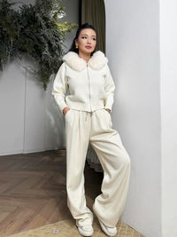 Faux Fur Jacket | Turn-Down Collar | Autumn Winter Style | Elegant Outerwear