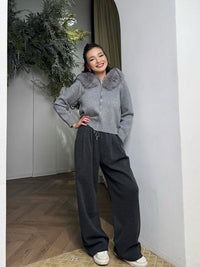 Faux Fur Jacket | Turn-Down Collar | Autumn Winter Style | Elegant Outerwear