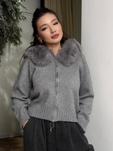 Faux Fur Jacket | Turn-Down Collar | Autumn Winter Style | Elegant Outerwear