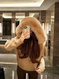 Faux Fur Jacket | Turn-Down Collar | Autumn Winter Style | Elegant Outerwear
